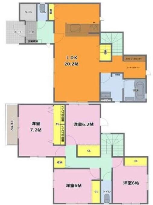 KI高野１期　１号棟　間取図